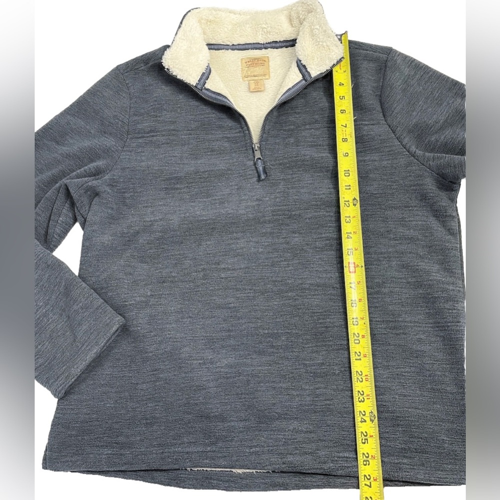 Telluride Clothing Co Mens Sweatshirt Medium Sherpa CHARCOAL 1/4 Zip Pullover - Picture 6 of 6